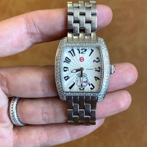 Michele Women's Urban Mini Diamond Dial Steel Watch